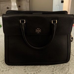 Tory Burch black leather convertible purse